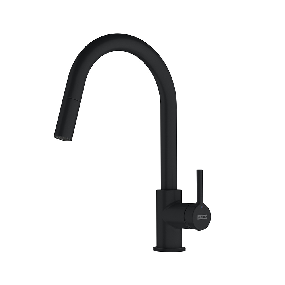 Смесител за кухня Franke Lina Pull Down Nozzle, черен мат