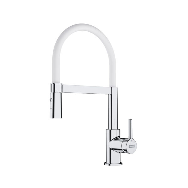Смесител за кухня Franke Lina Semi-Pro Dual Jet, хром/бял